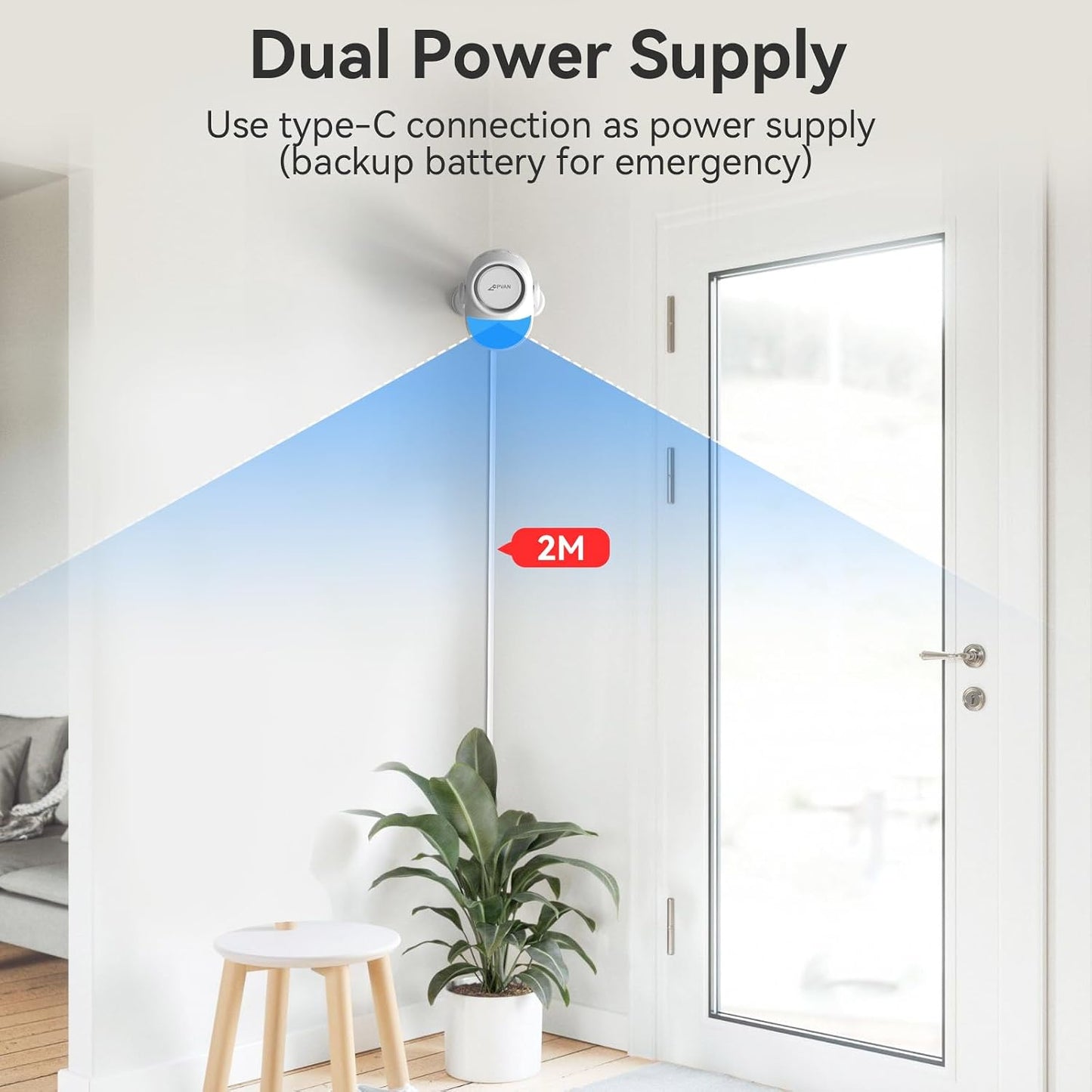 CPVAN Home Alarm System with PIR Motion Sensor, WiFi Wireless DIY Smart Door/Window Alarm for Home Security with Phone APP Alert 9 Pieces-Kit (Indoor PIR Alarm Host, 6 Door Sensors, 2 Remotes)