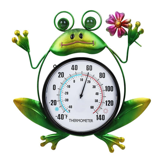 Indoor Outdoor Thermometer, Frog Wall-Mounted Thermometer
