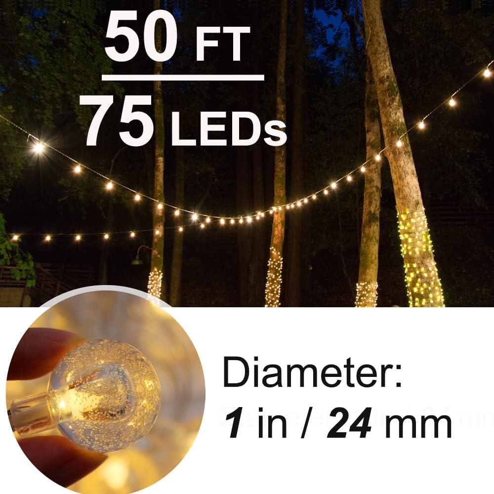 Mocalido 50ft Color Changing Globe String Lights Indoor, Hanging Colored Lights for Bedroom 75 LED USB Powered with Remote, Classroom Fairy Lights, Camping Tent Decor