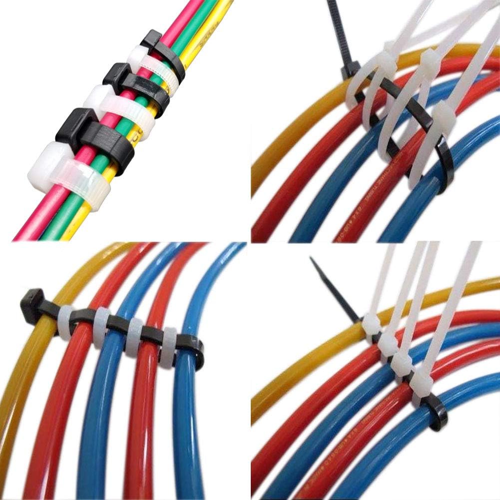 Superun Zip Tie Kit - 400 Pack Zip Ties Assorted Sizes 4 Inch, 6 Inch, 8 Inch Mix Pack in Black & White Wire Ties assortment… | Self-locking,Zip Tie Kit packed in case,Assorted Cable Ties 4 inch 6 inch 8 inch Mix Pack，Heavy duty,For indoor and outdoor