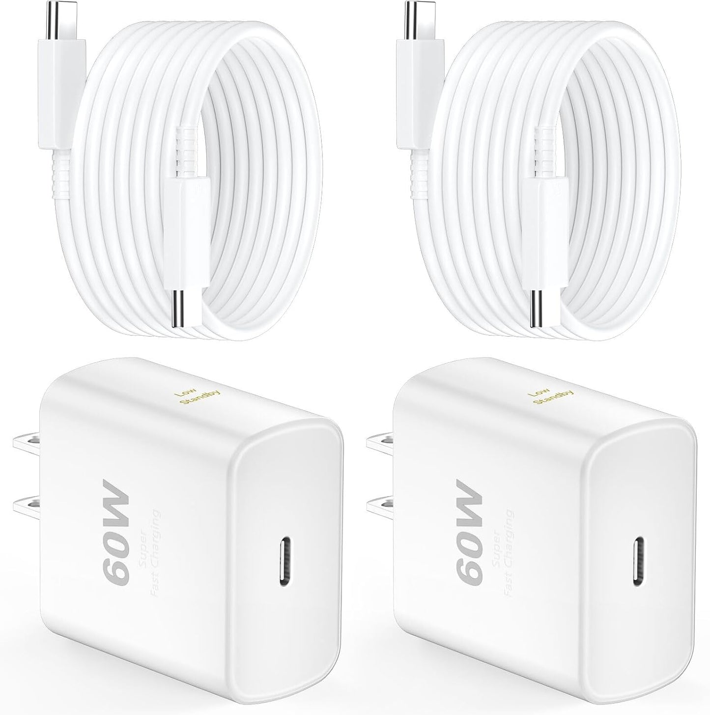 60W Super Fast Charger USB C, Type C Charger Fast Charging Android Phone Charger Block with 10FT USB C Chargers Fast Charging Cable Cord for Samsung Galaxy S26 Ultra/S26+/S26/S25Ultra/S25/S24-Black