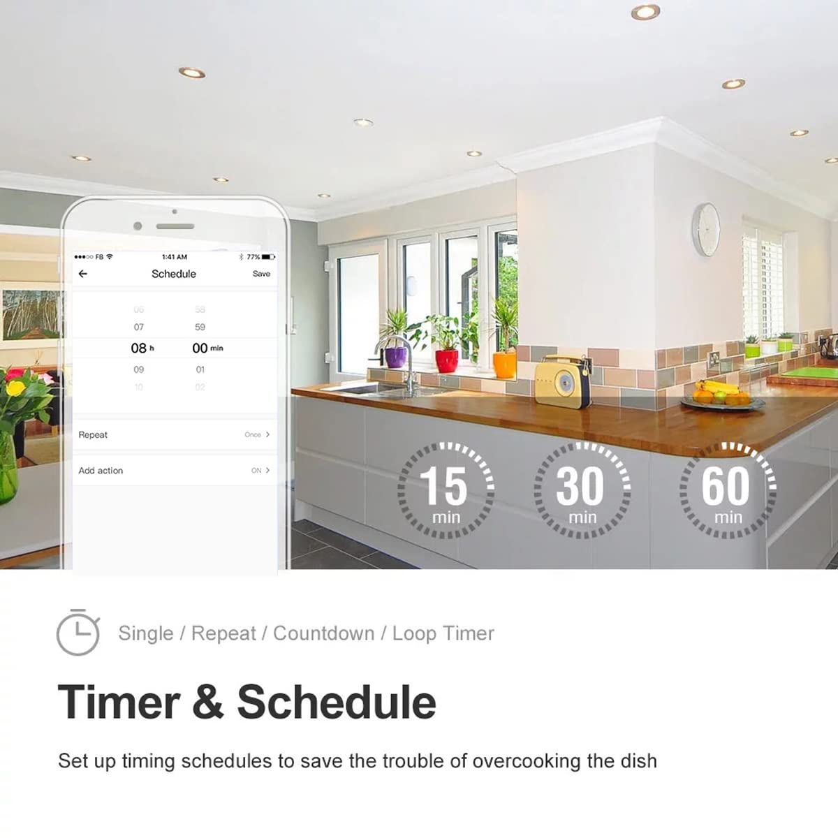 30A High Power WiFi Wireless Smart Switch | DIY Relay Module for Smart Home Automation, ewelink APP remote control, Timer, Works with Amazon Alexa & Google Home