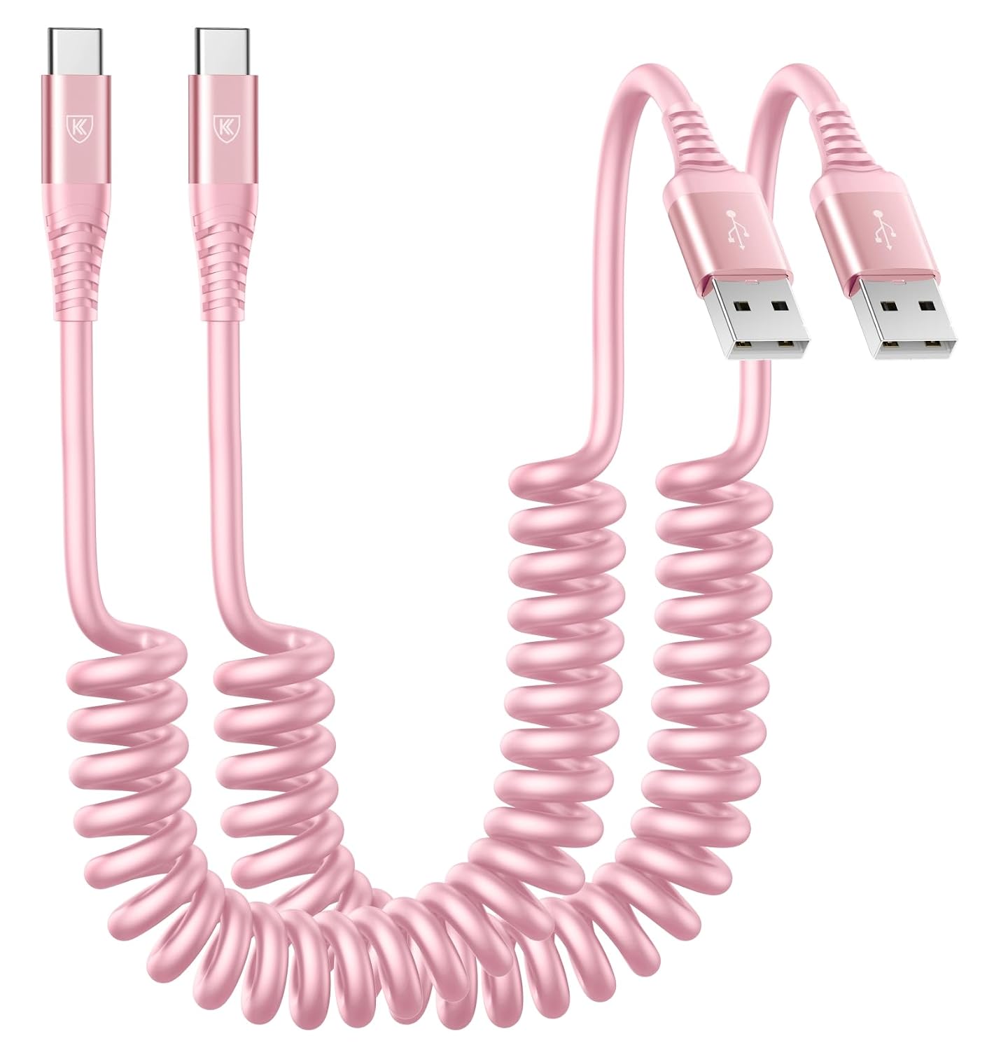 USB A to C Cable Fast Charging 3FT for Car, 2Pack USB Type C Charger Cable | iPhone USB-C Cord Compatible with iPhone 17/16/15/Plus/Pro Max/Samsung Galaxy S26 S25 S23/Carplay/Android Auto-Pink