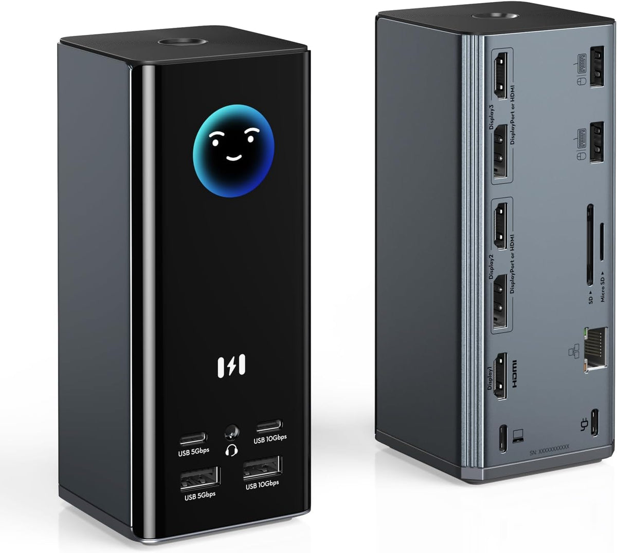 Selore Laptop Docking Station 3 Monitors Triple 4K Display 3 HDMI 2 DP