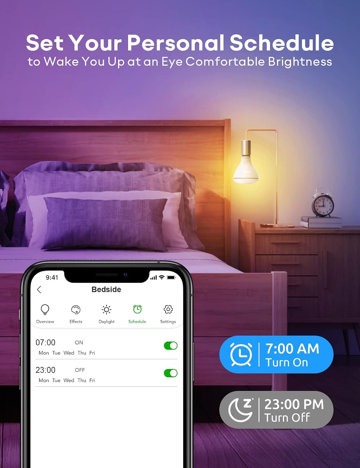 VOCOlinc Smart Light Bulbs, BR30 Flood WiFi LED Bulb, RGBW Color Changing Light Bulb Works with Alexa, Apple Homekit and Google Home, 2200K-7000K Dimmable, 800 Lumens 9.5W (60W Equivalent) E26, 2 Pack