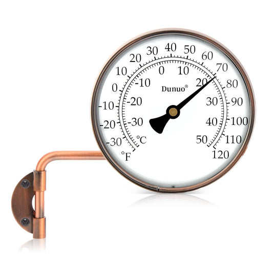 4-Inch Brass Outdoor Thermometer, Swivel Mount