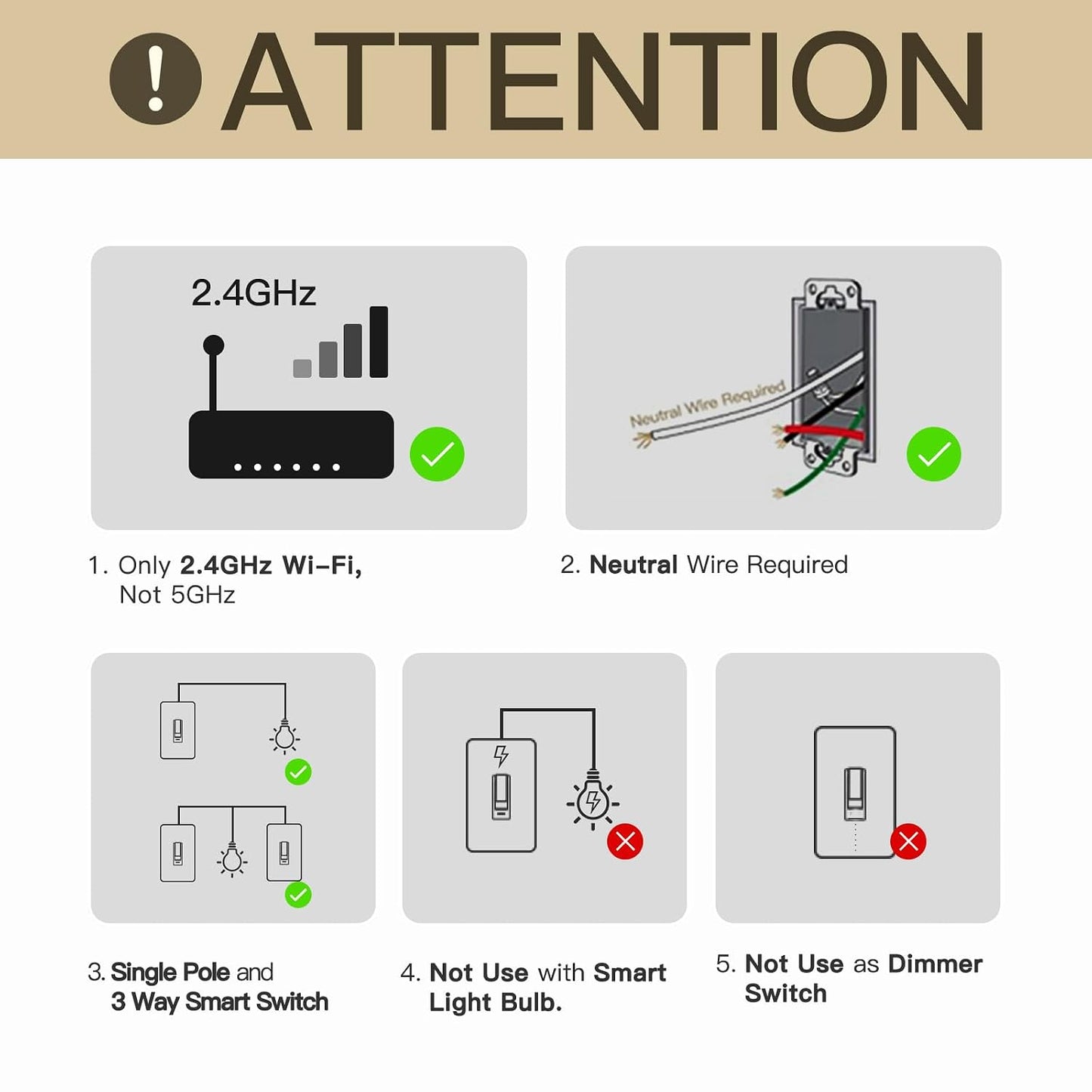 MOES Smart Toggle Switch, Single Pole & 3-Way, WiFi, Neutral Wire Required | Hands-Free Voice Control Via Alexa and Google