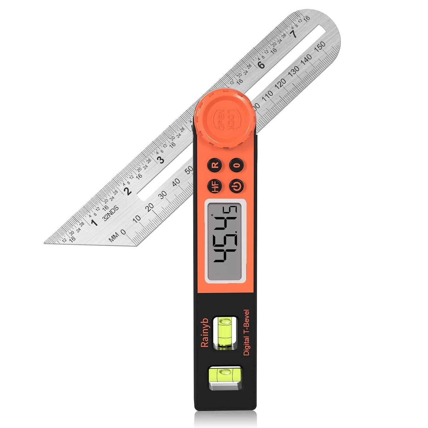 Digital Angle Finder & T Bevel Gauge, 0-360 Degree Digital Protractor Tool | 0-360° Angle Measuring Tool with LCD Display and Bubble Levels for Woodworking, Framing, Construction and DIY Projects