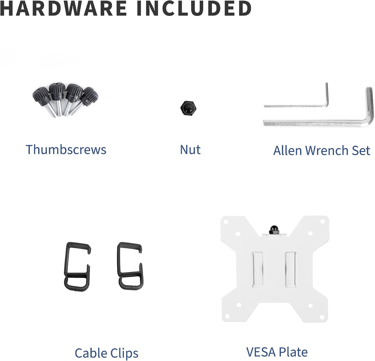 VIVO Fully Adjustable Single Monitor Arm for Desk Mount Stand, Monitor Arm for 1 Screen up to 27 inches, White, PT-SD-AM01AW