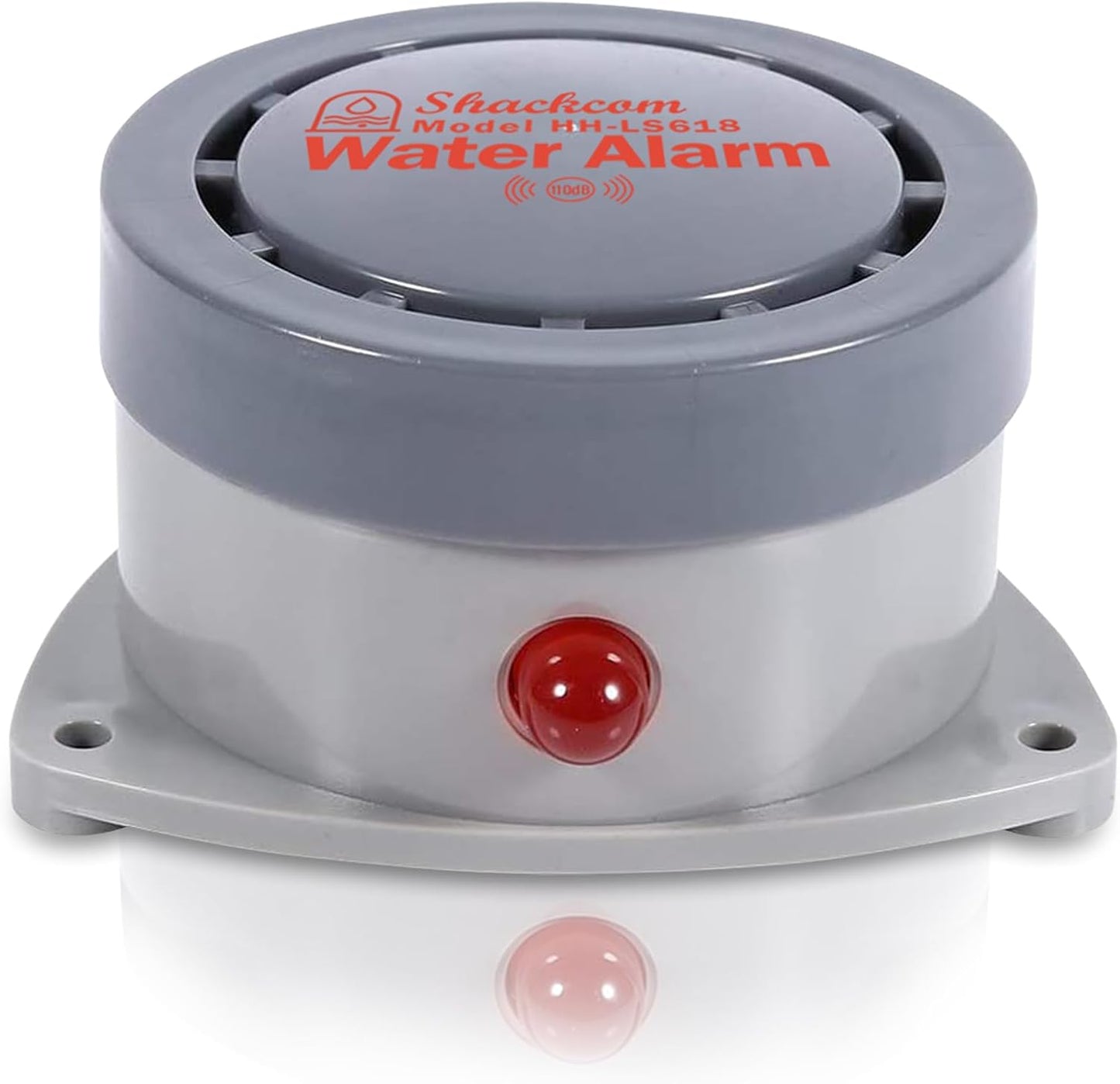 Water Leak Detector 2 Pack, Shackcom Water Alarm 110DB, Wireless, Waterproof & Battery-Operated, Audio and Light Alerts for Bathroom, Kitchen & Home Security ( Battery Not Included )
