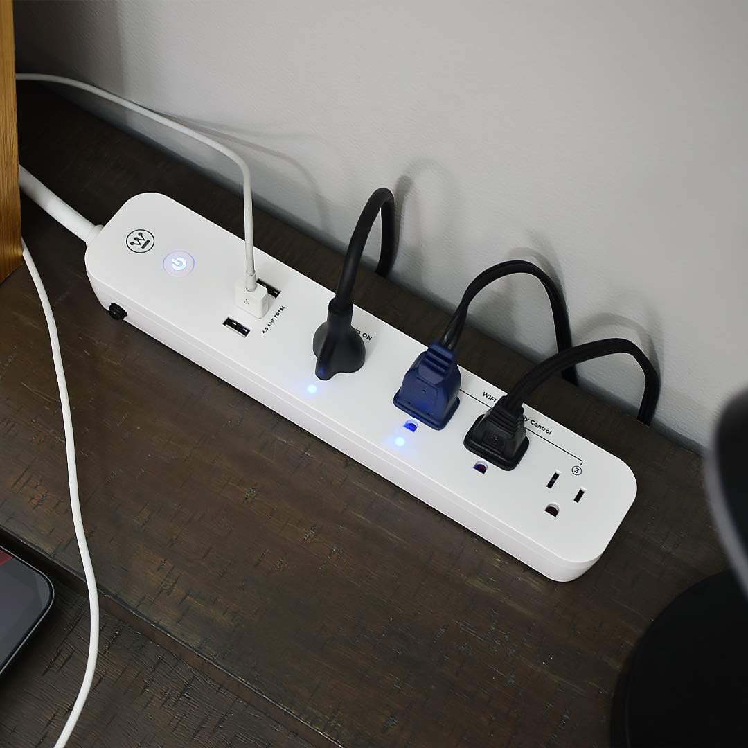Westinghouse 94012 WH-320 Wi-Fi Smart Power Strip, Compatible with Alexa, Google Home & IFTT, No Hub Required, White