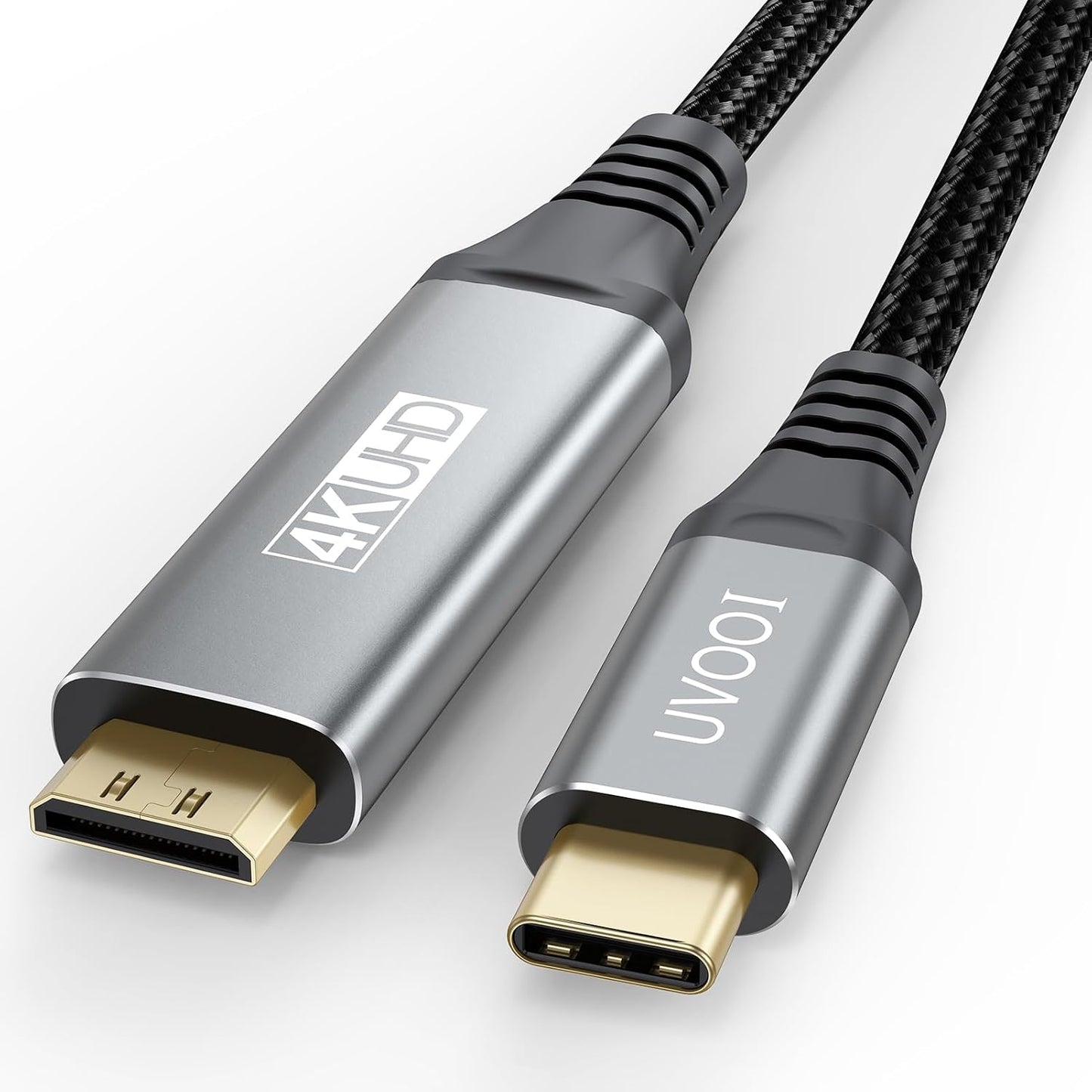 USB C to Mini HDMI Cable 6FT, High Speed USB Type-C to Mini HDMI 2.0 Cord (4K@60Hz,2K,1080P,HDR,3D,ARC) for MacBook, iPhone 17 16/Pro, Galaxy 26/25, iPad Pro, Laptop to Portable Monitor