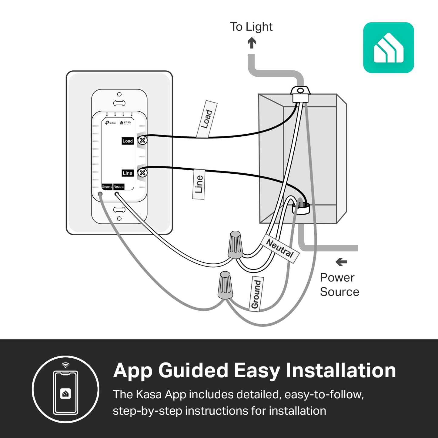 Kasa Apple HomeKit Smart Dimmer Switch KS220, Single Pole, Neutral Wire Required, 2.4GHz Wi-Fi Light Switch Works with Siri, Alexa and Google Home, UL Certified, No Hub Required, White