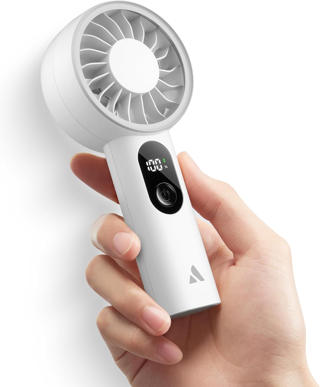 Aecooly Mighty Portable Fan, Powerful Handheld Fan, USB Rechargeable | [10H Max Cooling Time], Mini Personal Battery Powered, Pocket for Travel, Summer, Gifts for Women, Girls -White
