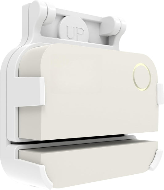 Garage Door Bracket for Ring Alarm Contact Sensor 2nd Gen – White Mount with Snap Clip & Screws – Secure Fit, Easy Install, Ring Compatible Accessory (1-Pack, Sensor Not Included)