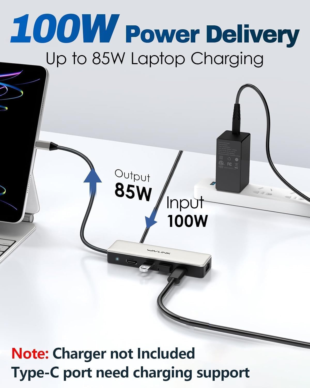 USB C Hub 2.5G Ethernet, WAVLINK 10Gbps USB C Hub with 2.5Gb RJ45 Port
