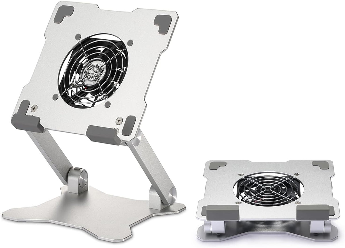 Surface Pro Stand, iPad Cooler,Aluminum Cooling Pad,Sturdy Tablet Stand Holder with Quiet Fan for Microsoft Surface Tablets,iPad Series,Samsung Galaxy Tabs-Up to 15-in Tablets