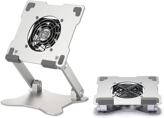Surface Pro Stand, iPad Cooler,Aluminum Cooling Pad,Sturdy Tablet Stand Holder with Quiet Fan for Microsoft Surface Tablets,iPad Series,Samsung Galaxy Tabs-Up to 15-in Tablets