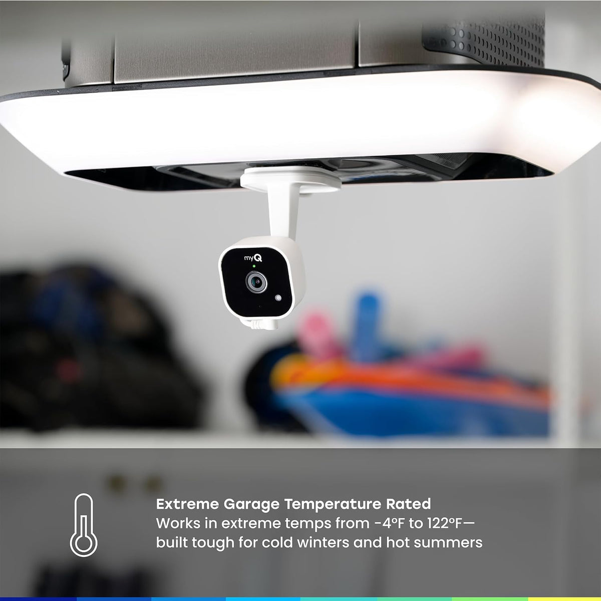 myQ Garage Plug-in Camera Gen 2 – 2K Smart Wi-Fi Garage Camera with Night Vision, Wide-Angle Lens, 2-Way Audio, Magnetic Base & Motion Alerts, App Control – Compatible with Your Garage Door Opener