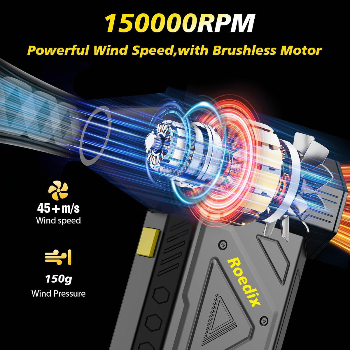 Compressed Air Duster,420 mins Runtime,Replace Canned Air to Clean Computer | 7800mAh,150000RPM,150g wind force,45M/S wind speed,comes with LED light.Portable air blower for computer, keyboard clean