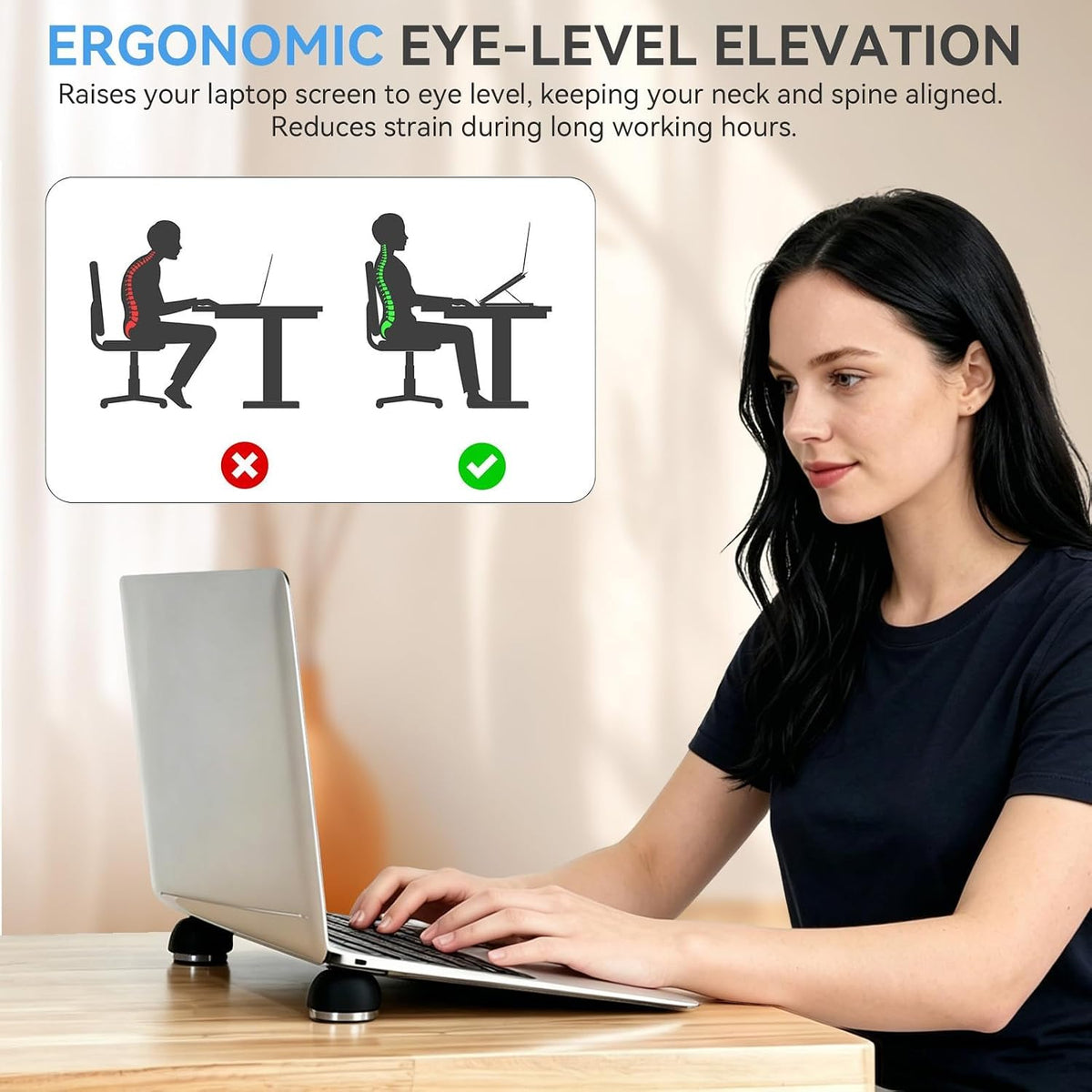 Laptop Cooling Pad, Magnetic Laptop Cooling Pad for Home Work Office
