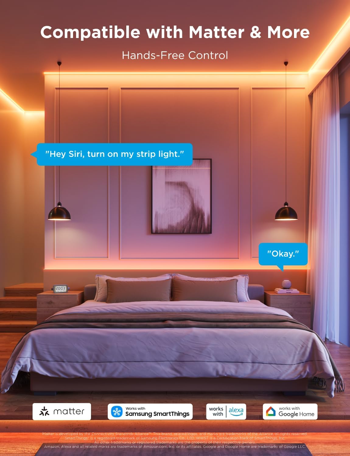 Govee 9.8ft COB LED Strip Light Pro, RGBICW Light with Warm White, WiFi | Work with Alexa, Google Assistant and Matter, Smart Strip Lights, LED Lights for Bedroom, Color Changing