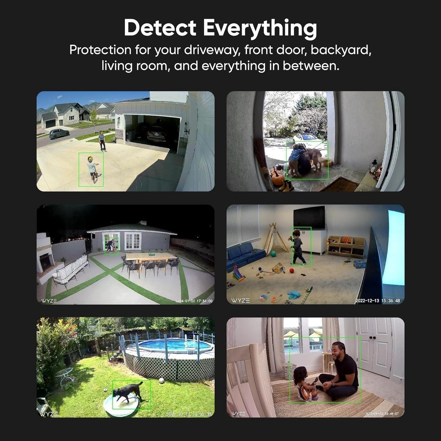WYZE Cam v3, 1080P HD WiFi Wired Indoor/Outdoor Home Security Camera, Pet/Baby Monitor, Color Night Vision, 2-Way Audio, MicroSD Card Slot, Compatible with Alexa & Google - White
