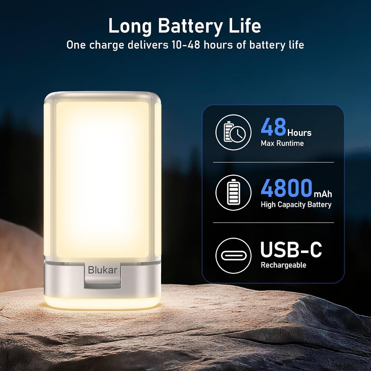 Blukar 116 LED Camping Lantern Rechargeable, Super Bright Camping Lights | 7 Lighting Modes, Innovative Foldable & Expandable Design, Long-Lasting Portable Tent Lamp for Power Out, Emergency,Hurricane