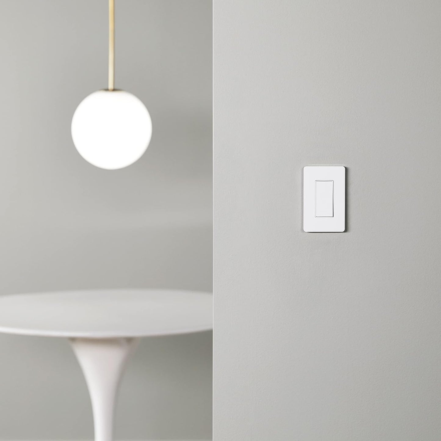 Amazon Basics Smart Light Switch, Single Pole, Works with Alexa Only, Voice Control, Schedule, 2.4 GHz Wi-Fi, No Hub Required, Easy to Install, White