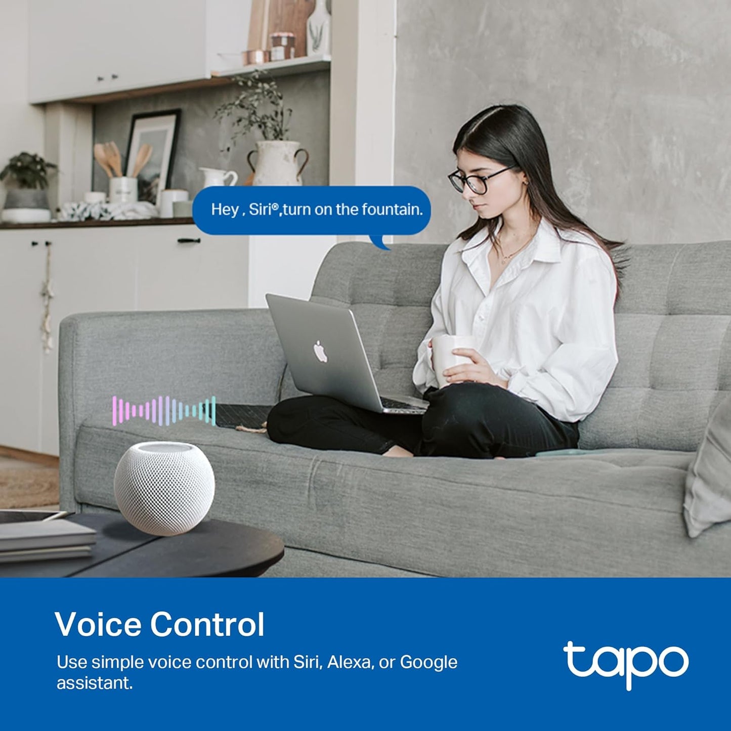 TP-Link Tapo Matter Outdoor Smart Plug, 2 Individual Outlets, IP65 Weather Resistance, Works with Apple Home, Alexa, Google Home, Long Wi-Fi Range, 2.4G Wi-Fi Only, ETL Certified (Tapo P400M)
