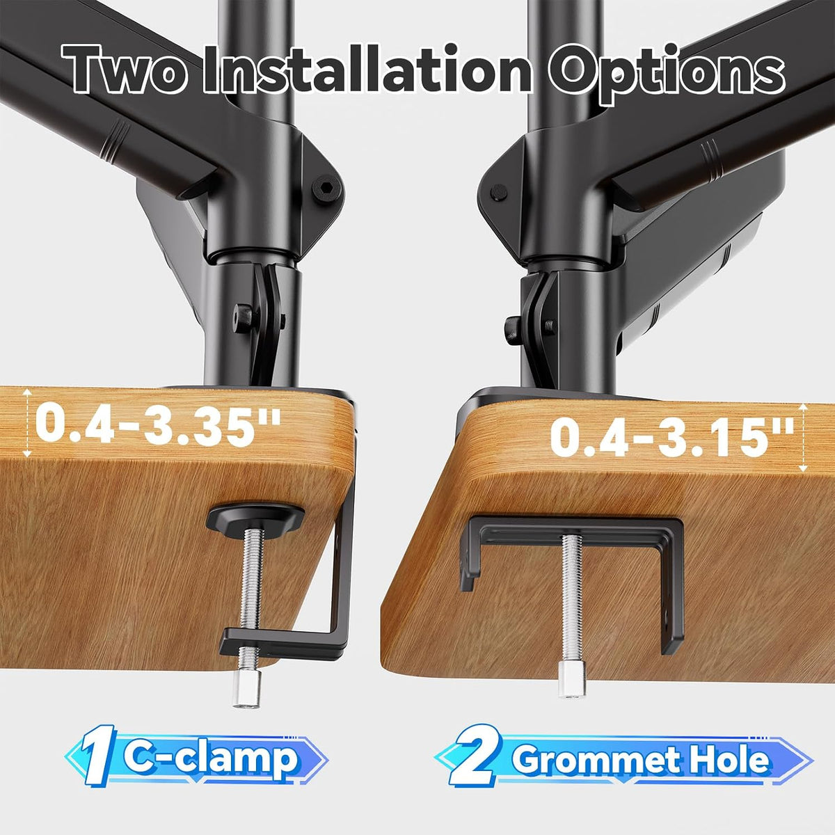 Simple Trending Dual Monitor Stand for 17-27 inch Computer Screens, Computer Stand, Adjustable Stand for 2 Monitors Holds up to 20 lbs, (Black)
