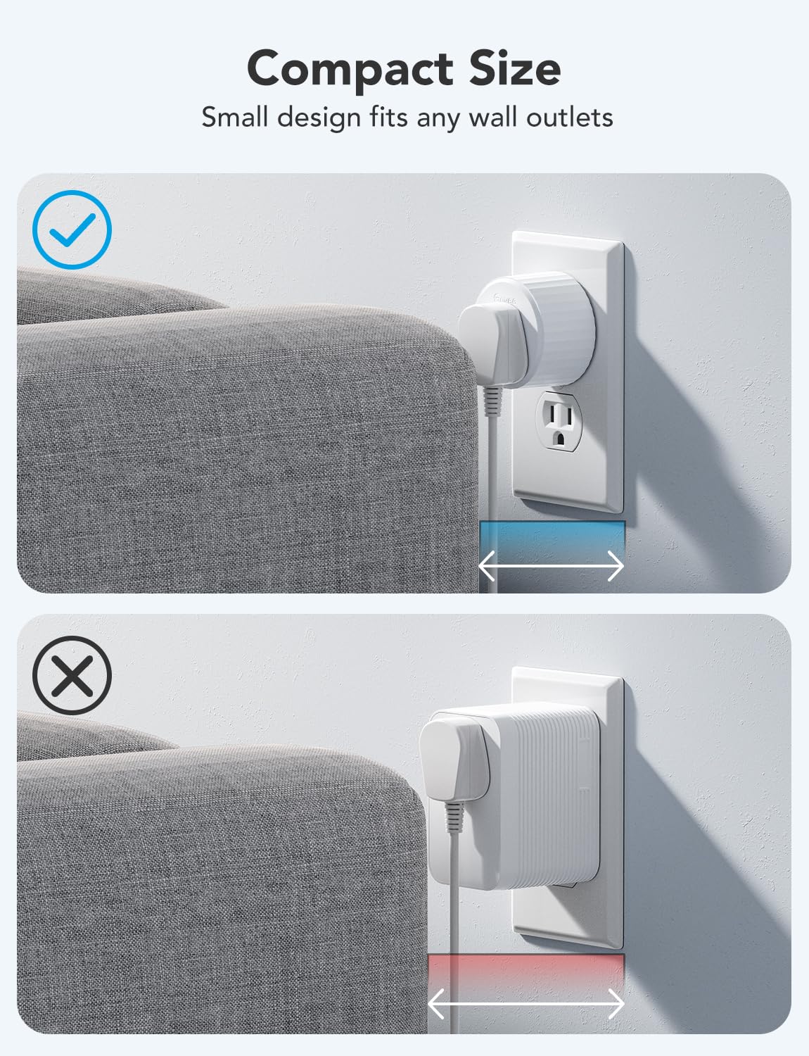 Govee Smart Plug, WiFi Plugs Work with Alexa & Google Assistant, Smart Outlet with Timer & Group Controller, WiFi Outlet for Home, No Hub Required, ETL & FCC Certified, 2.4G WiFi Only, 2 Pack