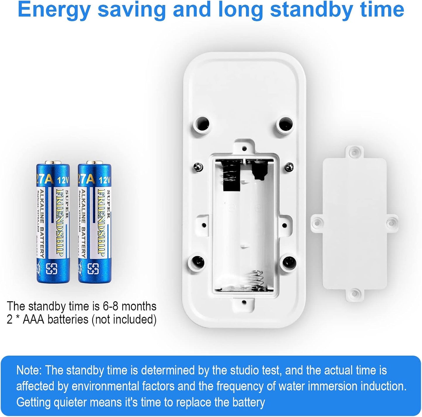TOWODE Water Detectors Wireless 90dB Alarm Sensor, Sensitive Leak and Drip Alert for Kitchen Bathroom Basement (3 Pack)
