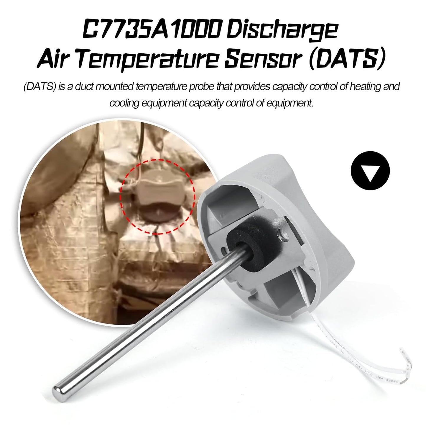 New C7735A1000 Discharge Air Temperature Sensor | CECOMINOD032202, Thermostat Controllers Compatible with Honeywell Zone Controller