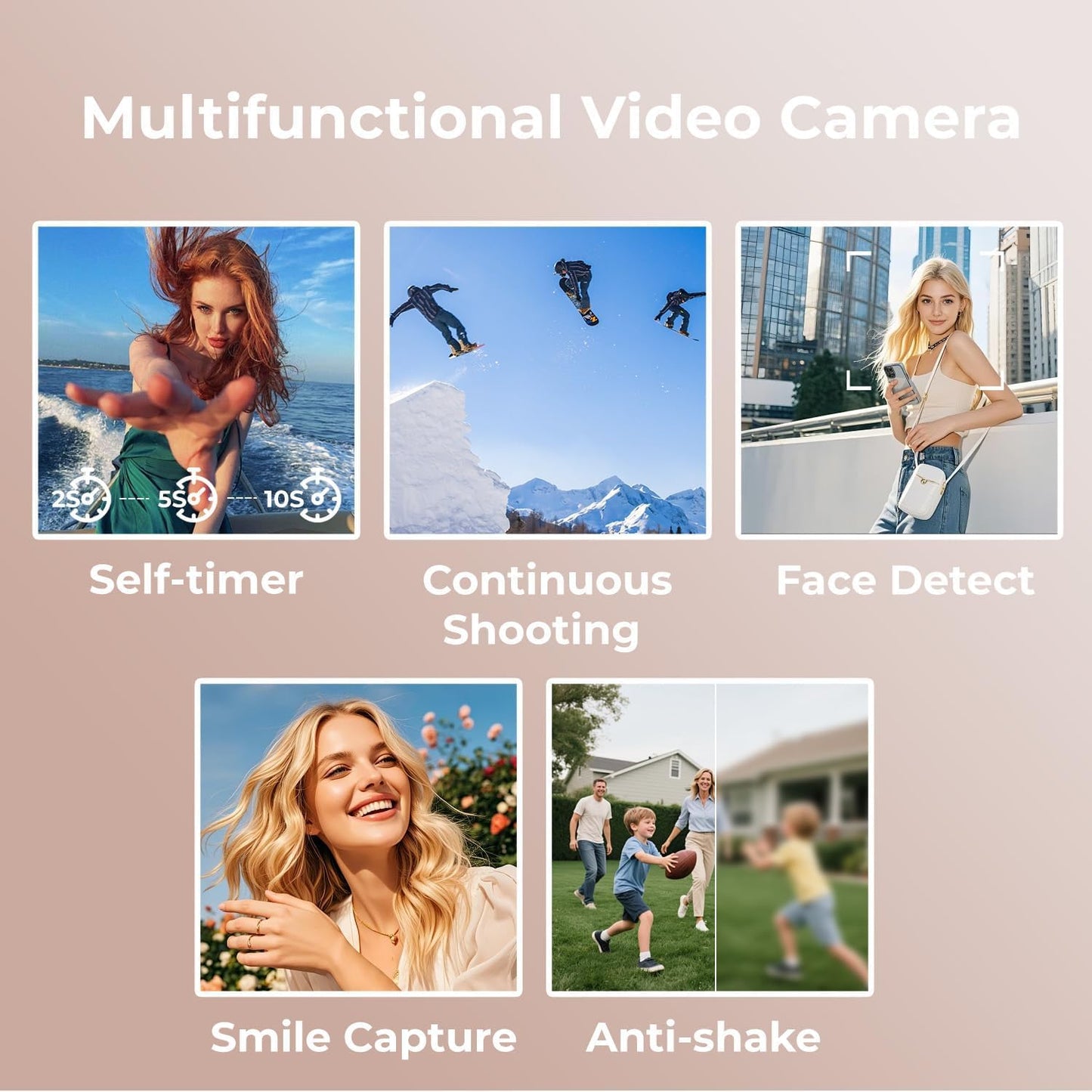 Camcorder Video Camera 2.7K 48MP, Vlogging Camera for YouTube with Fill Light — 3" 270° 18X Digital Zoom Flip Screen Webcam Anti-Shake, Digital Camera with 32GB Card for Beginners Kids Teens Gifts