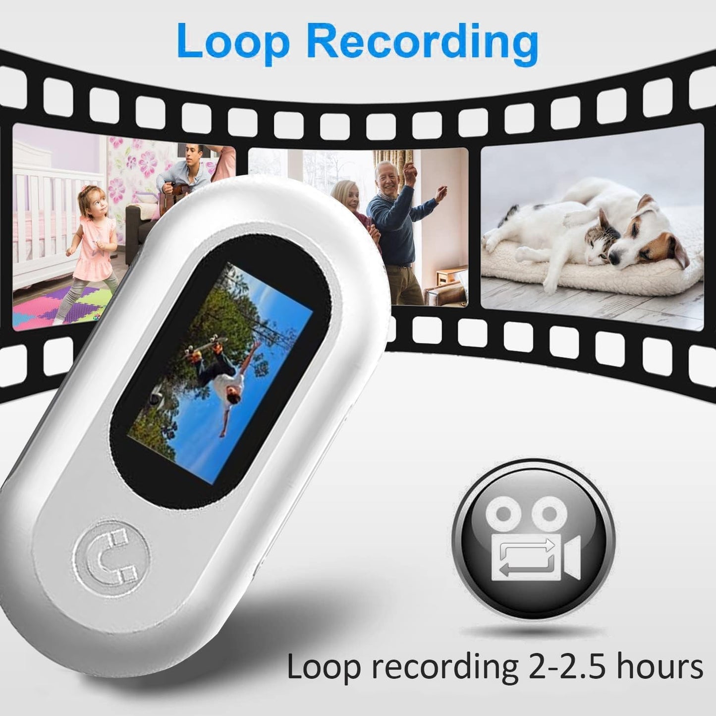 HD 1080P Cat POV Camera Collar with Video Record, Mini Small Sports Video Cameras, Body Cam Outdoor/Inoor No WiFi, Unique Pet Supplies Gift for pet Owners, Dog Moms, cat dads, Ideal Gift