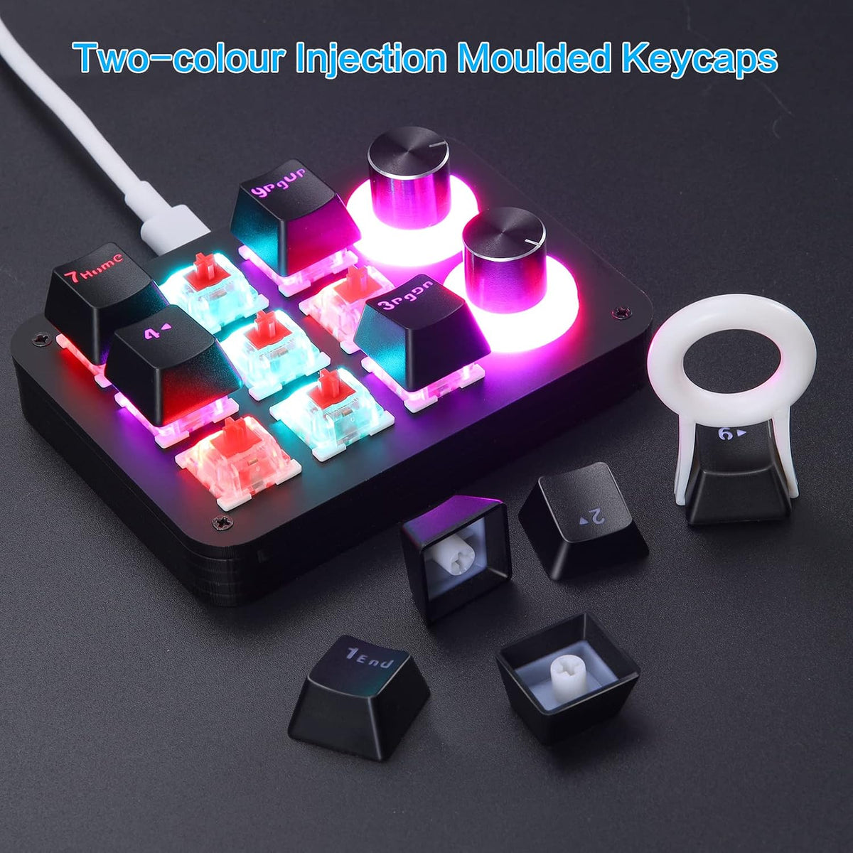 Koolertron 9-Key Mechanical Numpad with 2 Knobs