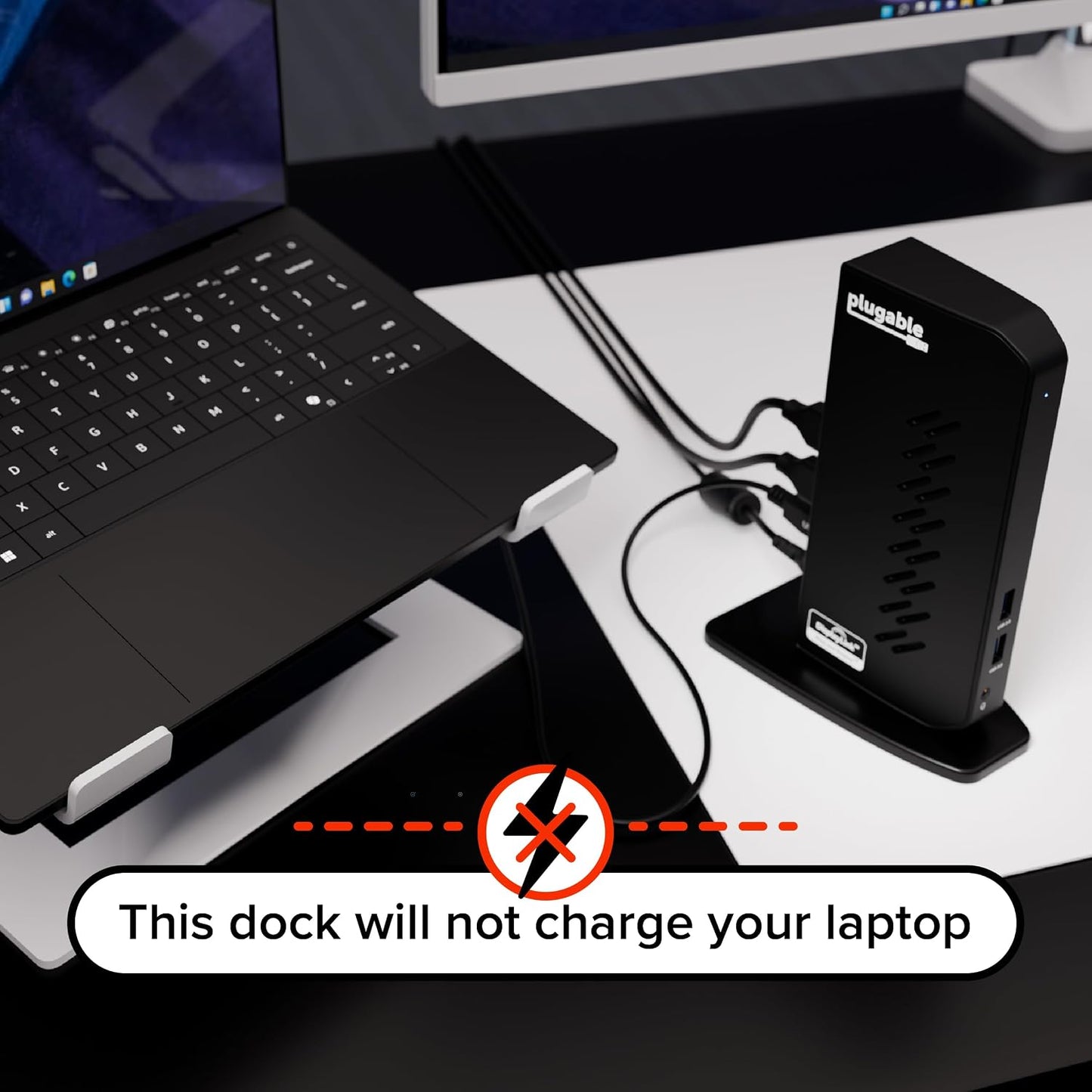 Plugable Dual 1080p HDMI Universal Docking Station for USB-C & USB 3.0 Laptop, 10 Ports, Windows/ChromeOS Plug & Play, macOS Driver Required (UD-3900Z)