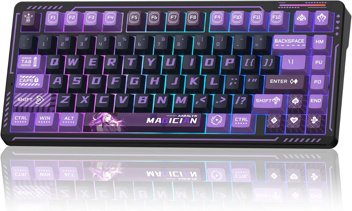 LINGBAO K75 Wireless Mechanical Gaming Keyboard 75%, 10000mAh Battery