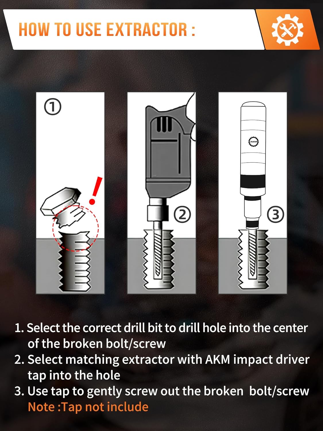 3/8" Hand Manual Reversible Impact Driver Set Extractor Impact Screwdriver S2 Steel Much More Durable Disengage Rusted Fasteners or Frozen Bolts