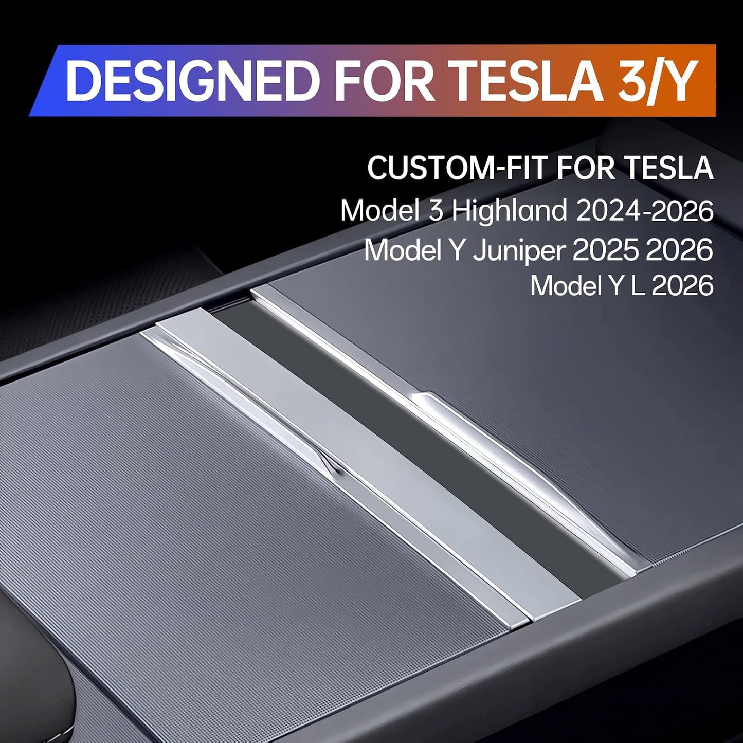 USB Hub for Tesla Model Y Juniper Model 3 Highland Model Y L | Fits 2025-2026 Juniper 2024-2025 Highland Y L, 119W Fast Charging, Dual Retractable Type-C Cables, Sliding Cover Console Dock