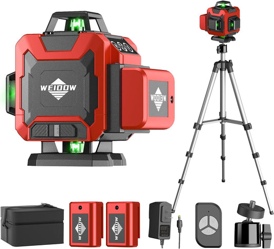 WEIDDW Laser Level 360° Green Cross Line Self Leveling Laser Measuring Tool