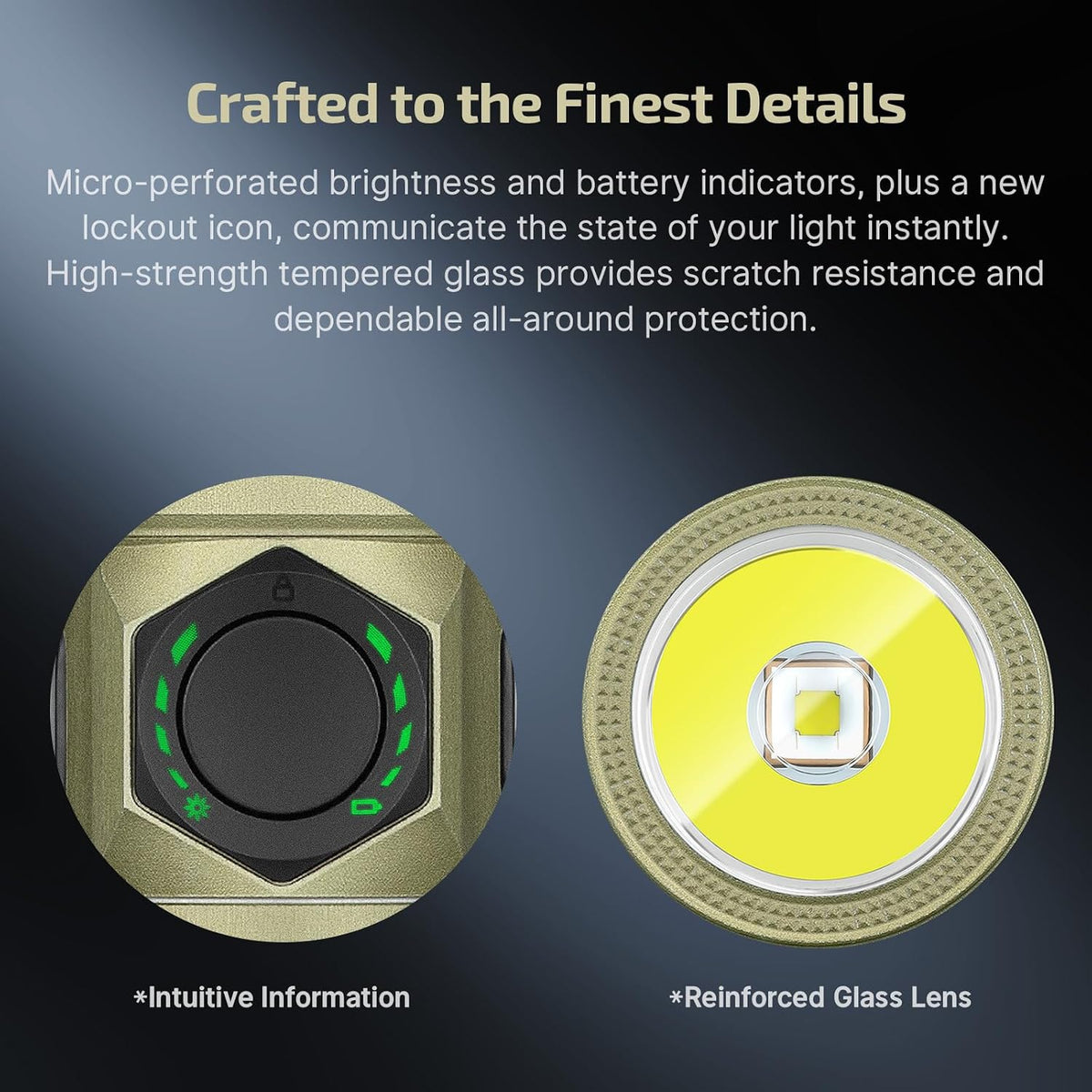 OLIGHT BatonUltra EDC Flashlight Rechargeable, Bright Pocket Flash Light | 1800 Lumens, Small LED Light, Magnetic Tail Switch, Dual Charging, IPX8 Waterproof for Home, Camping, Outdoor, Olive Green