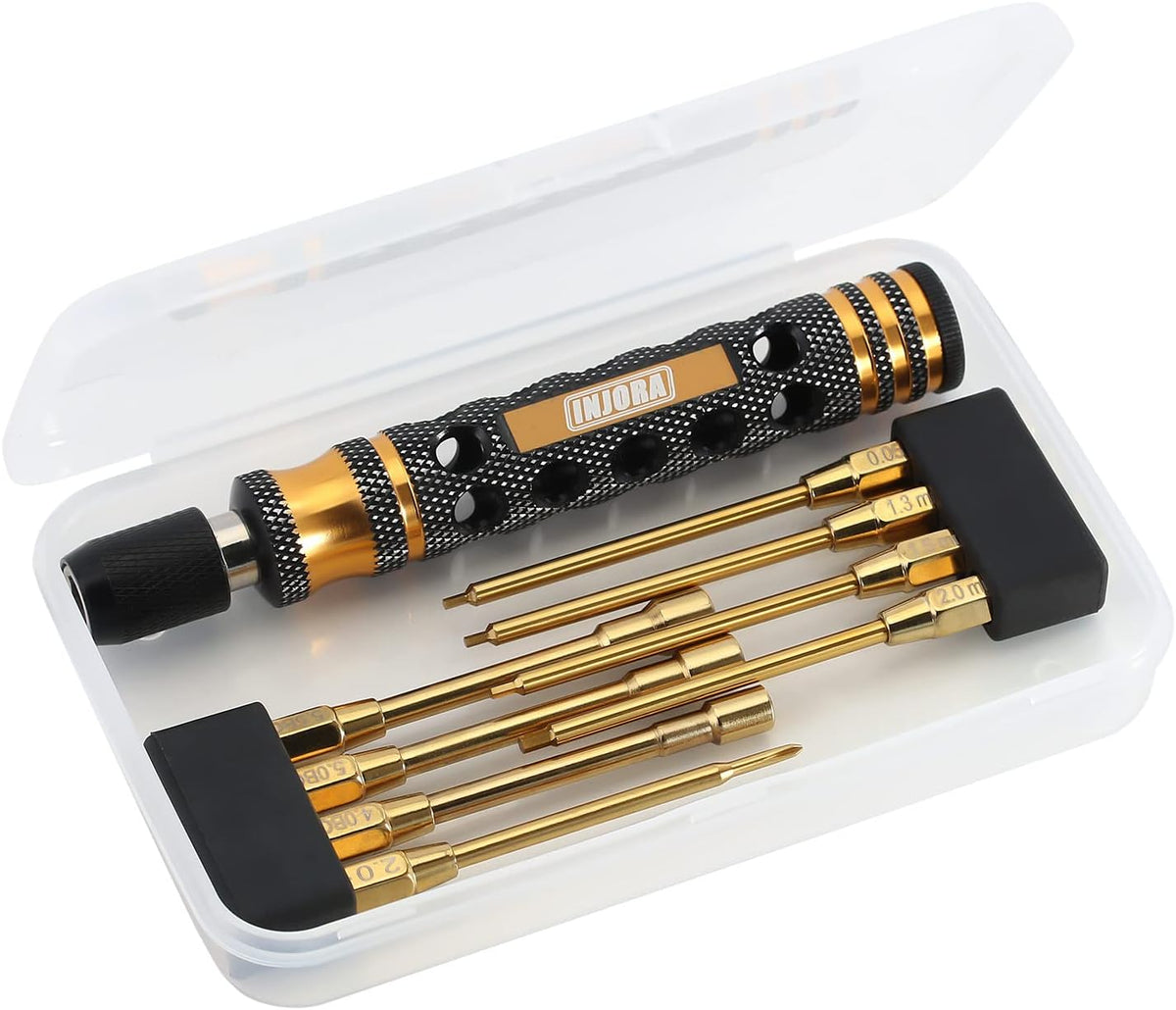 INJORA 8 in 1 RC Tool Kit Hex & Nut Screwdriver for 1/24 1/18 Mini RC Cars