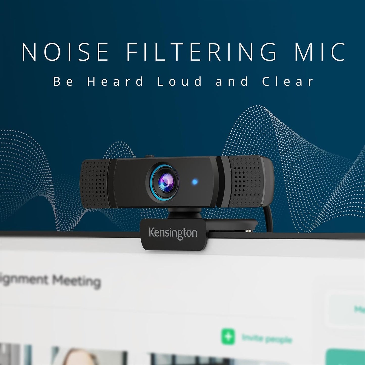 Kensington W1060 EQ 1080p Fixed Focus Webcam with Stereo Microphones, Auto Light Correction, USB Plug‑and‑Play for PC & Mac (K81171WW)