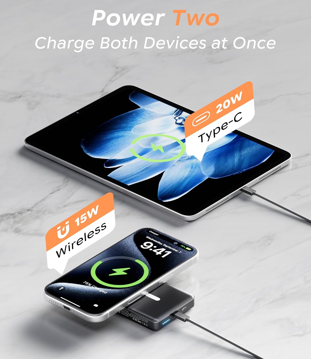 BBD Magsafe Portable Charger,12000mAh Wireless Power Bank with USB-C Cable,Magnetic Power Bank Fast Charging PD 20W,Travel essential Slim Magsafe Battery Pack for iphone 17/16/15/14/13/12 Series 1Pack