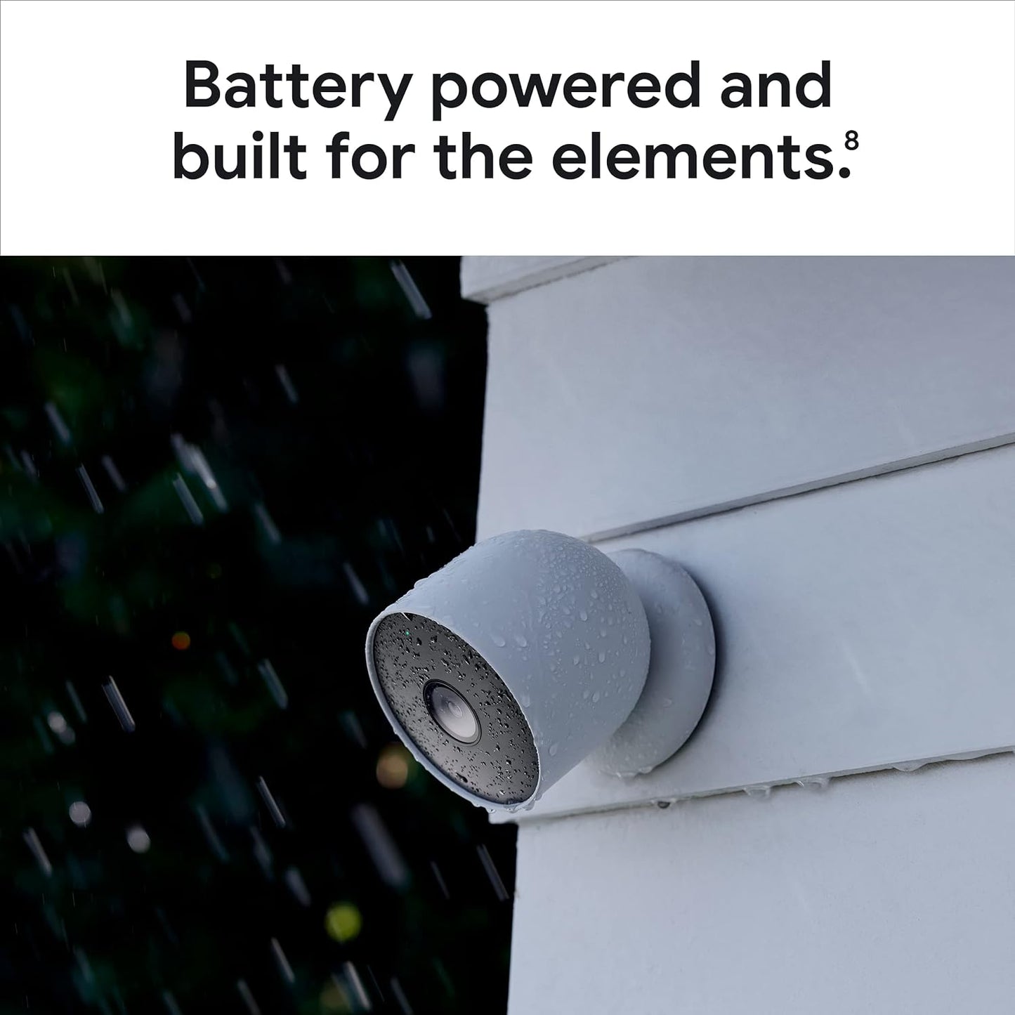 Google Nest Cam Outdoor or Indoor, Battery - Wireless Security Camera | Home security camera, built-in intelligent alerts, 1080p HDR video, works with Google Home and Alexa