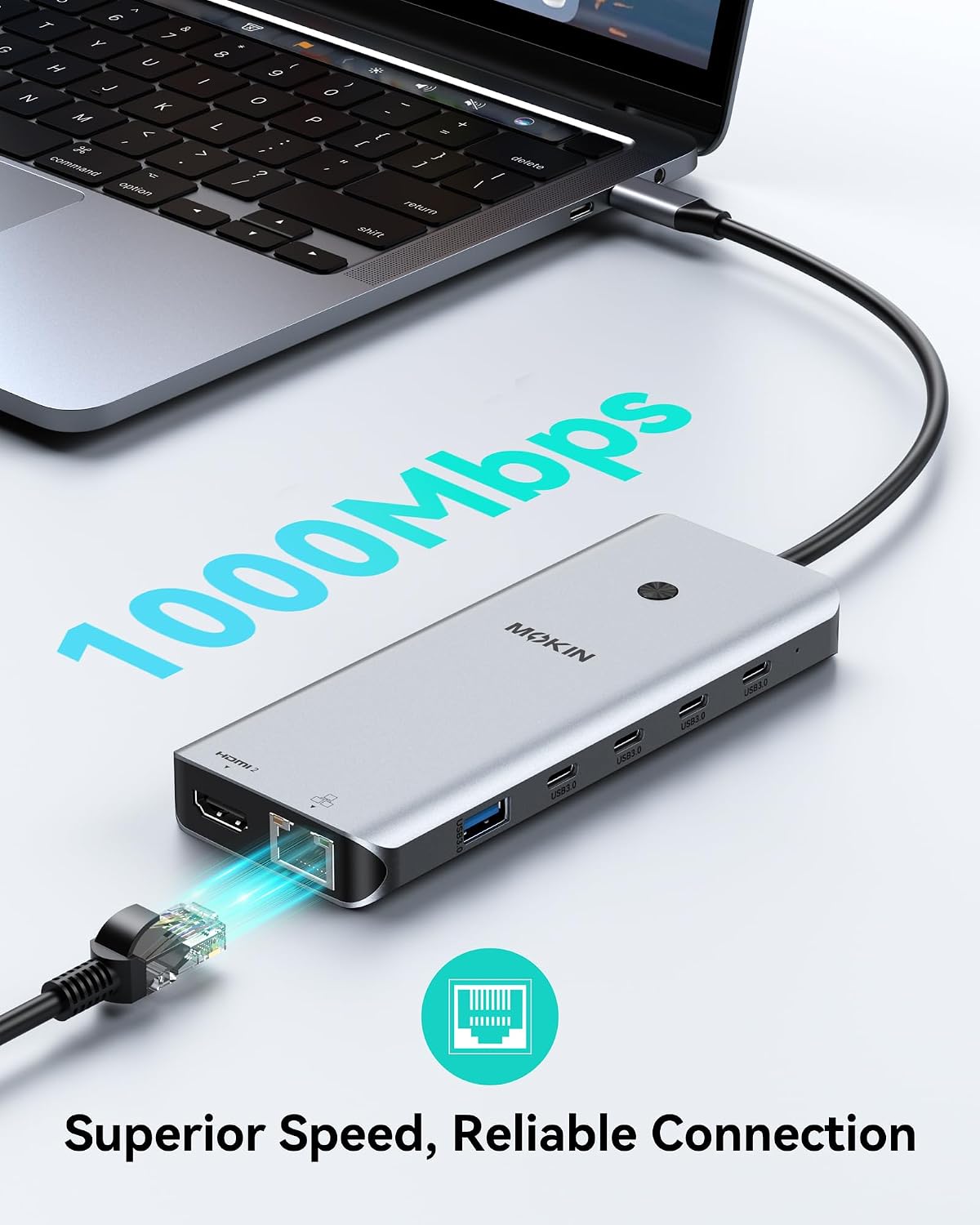 MOKiN USB C Docking Station Dual Monitor 2 HDMI for Dell/HP/Lenovo Laptop