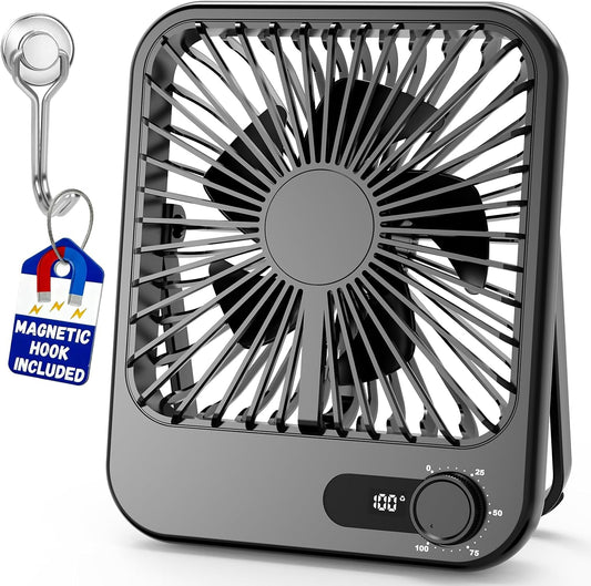 Portable Fan Rechargeable- 4000mAh mall Mini Desk Fan 100 Speed Wind Adjustable, Mini Silent Battery Powered Personal Desktop Fan for Bedroom Bedside, Office, Travel Essentials