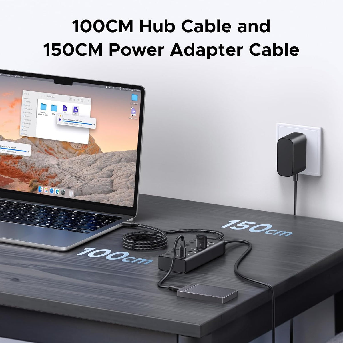 UGREEN 7-in-1 Powered USB 3.0 Hub, 7 Ports, 5xUSB-A and 2xUSB-C, 5Gbps